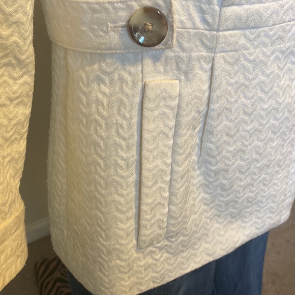 Pre-OWNED BANANA REPUBLIC WHITE SINGLE BREASTED JACKET - Picture 6 of 15